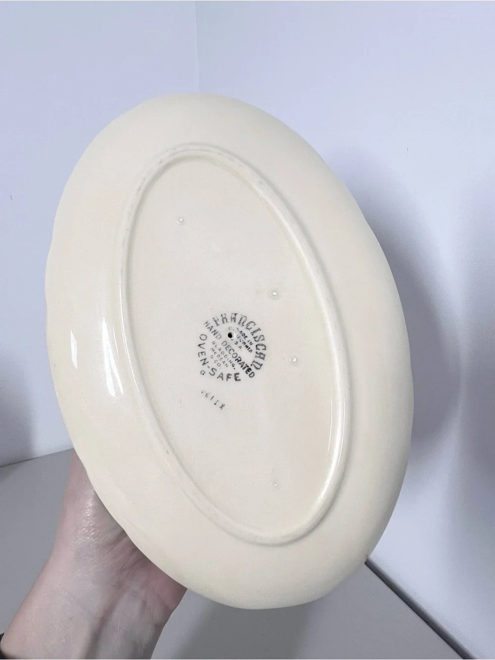 VTG Franciscan Desert Rose Gravy Boat Attached Underplate